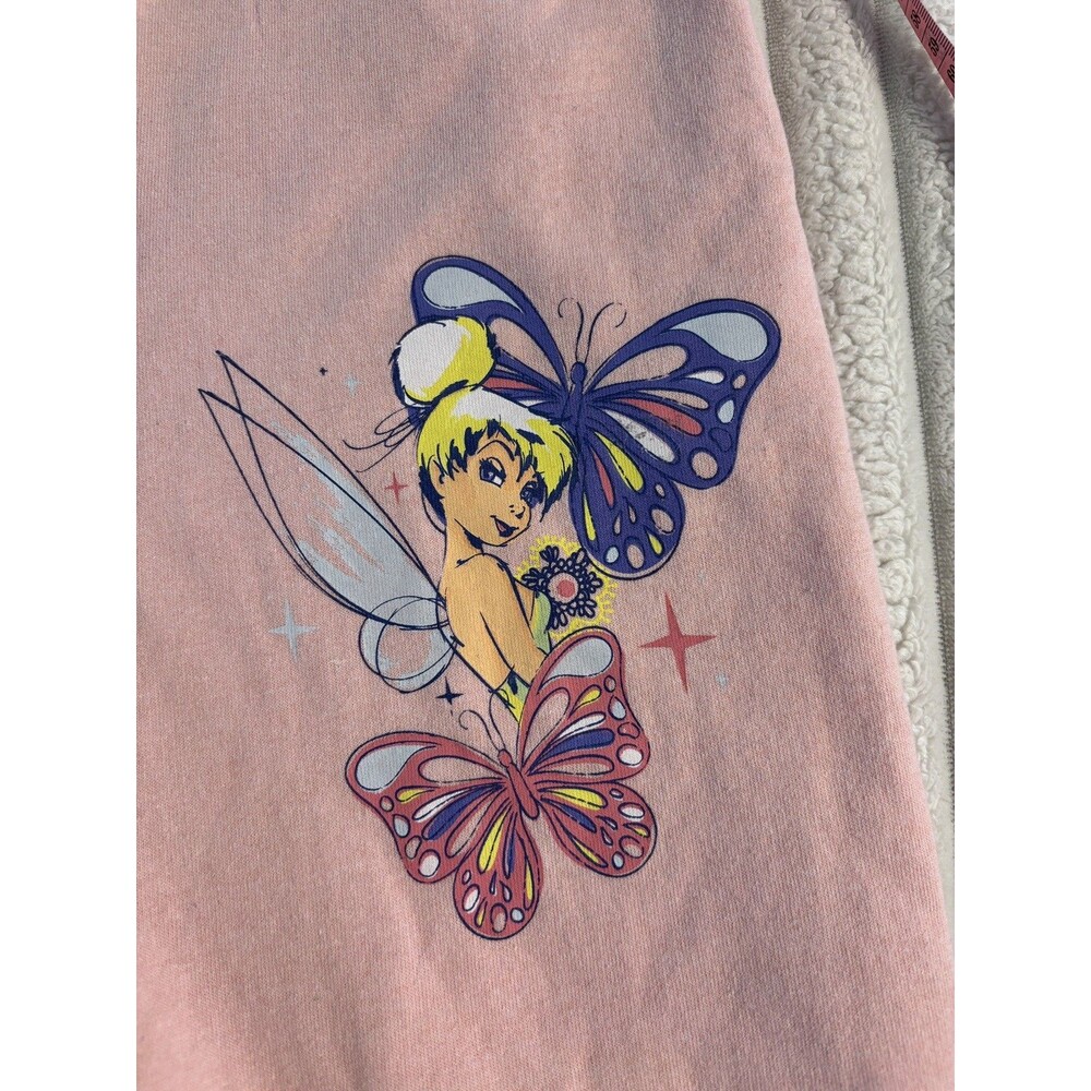 Disney Tinkerbell Petal Pink Jogger Sweatpants w/Pockets - Womens size large